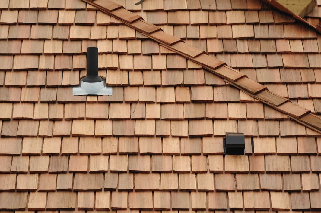Number 1 grade cedar shake roof on a Minnesota home