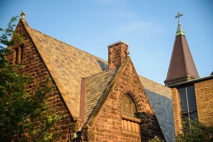 Slate roof on a Twin Cities church installed at premium quality