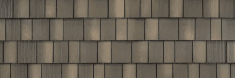 EDCO Infiniti textured steel shake roofing in Weathered Wood on a Minnesota home
