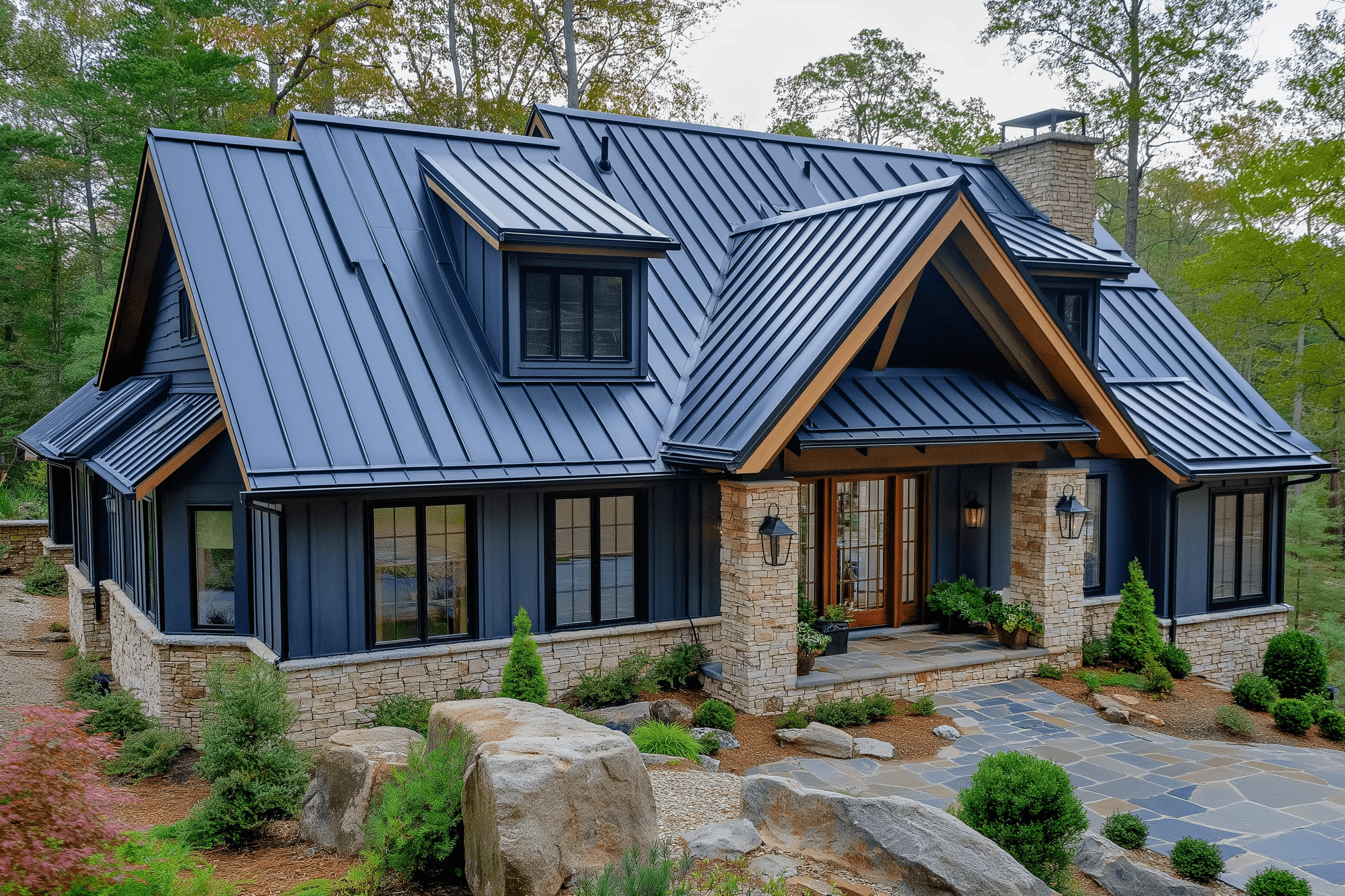 Metal roofing on a Twin Cities home