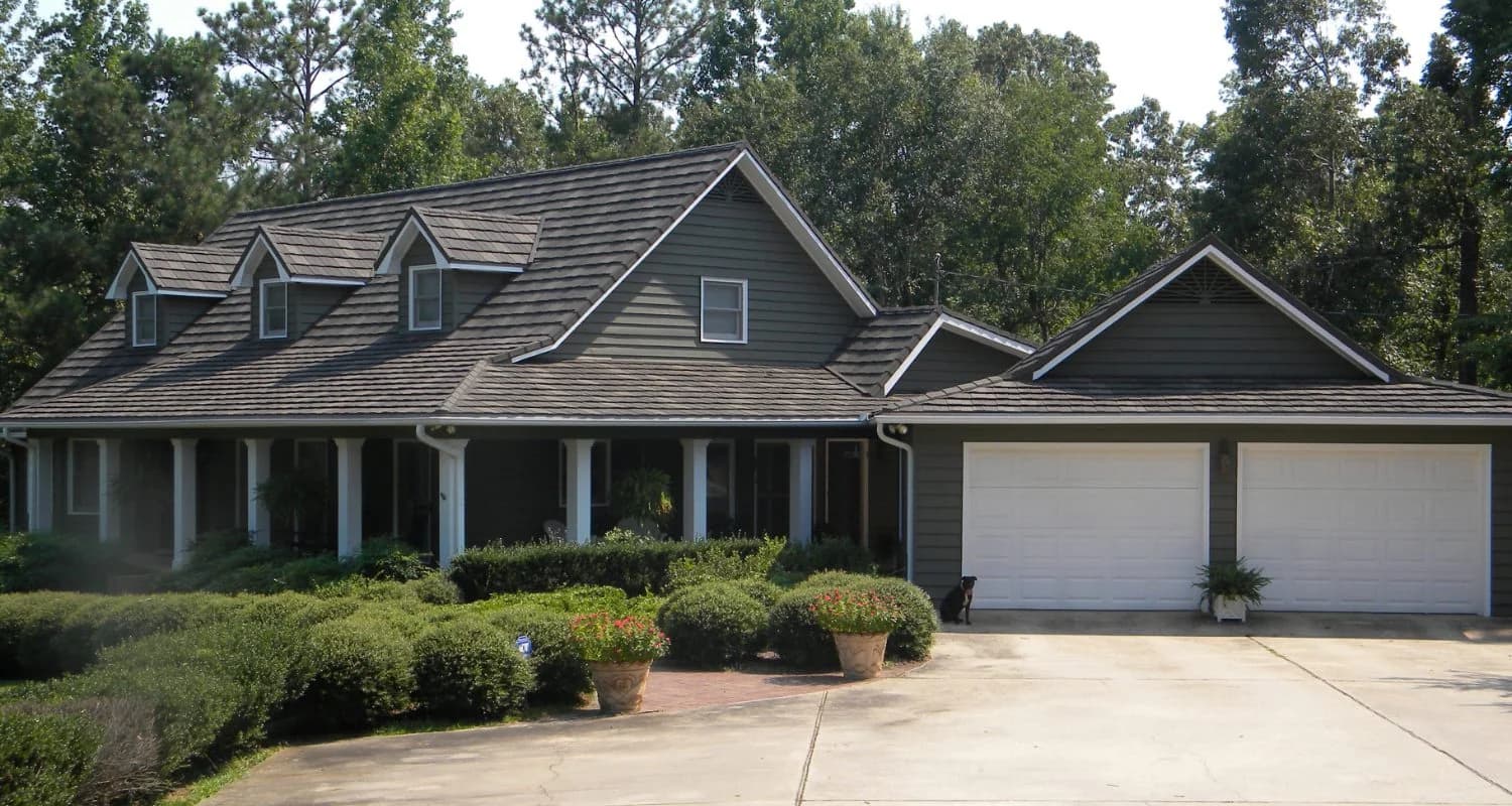 DECRA Shake XD stone-coated steel roofing in Pinnacle Grey