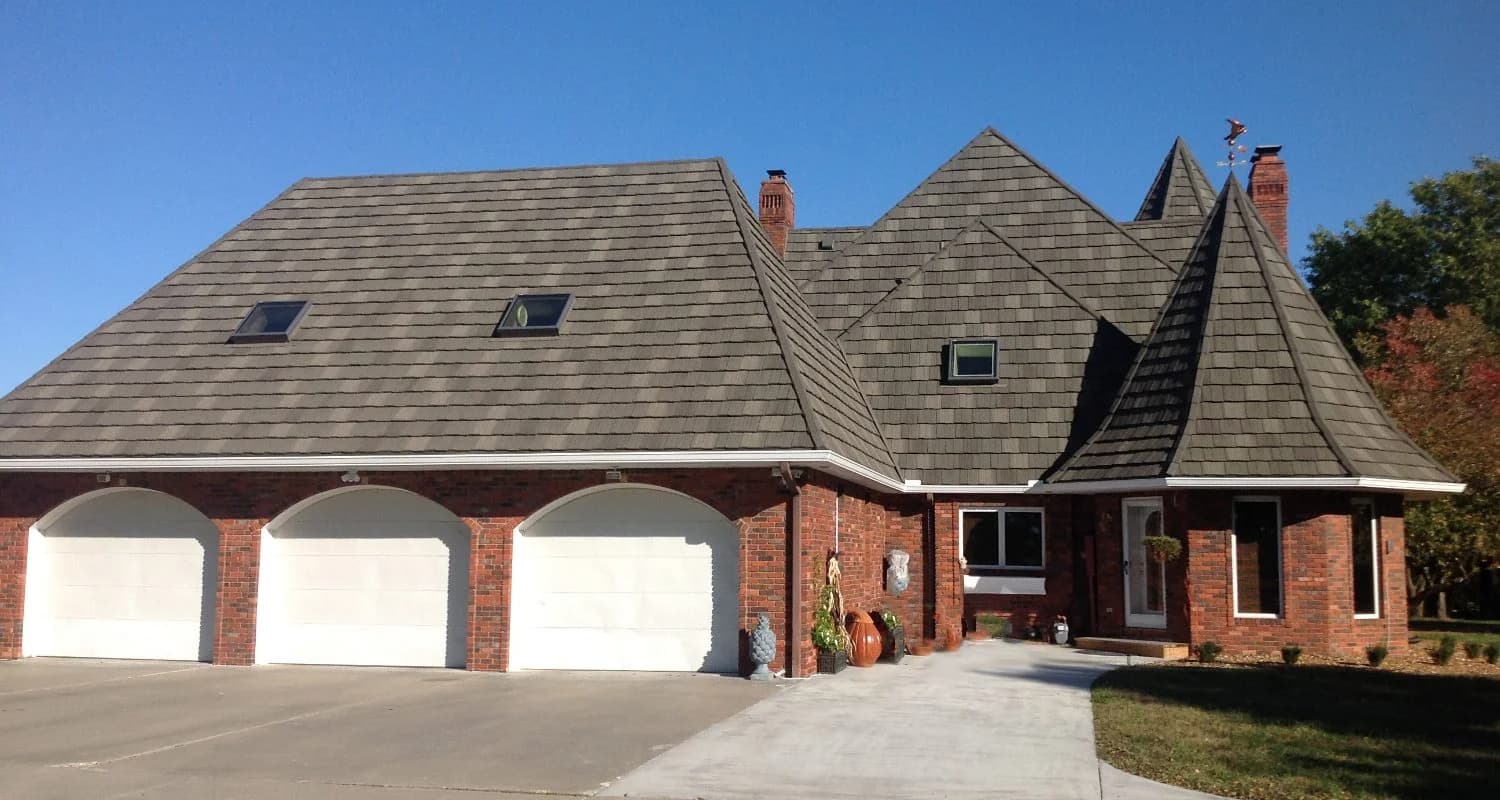 DECRA Shake XD stone-coated steel roofing in Pinnacle Grey